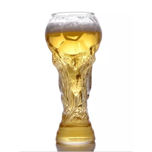 NIB FIFA WORLD CUP TROPHY BEER GLASS SOCCER FOOTBALL 2022 QATAR USA Lot of TWO - Picture 10 of 10